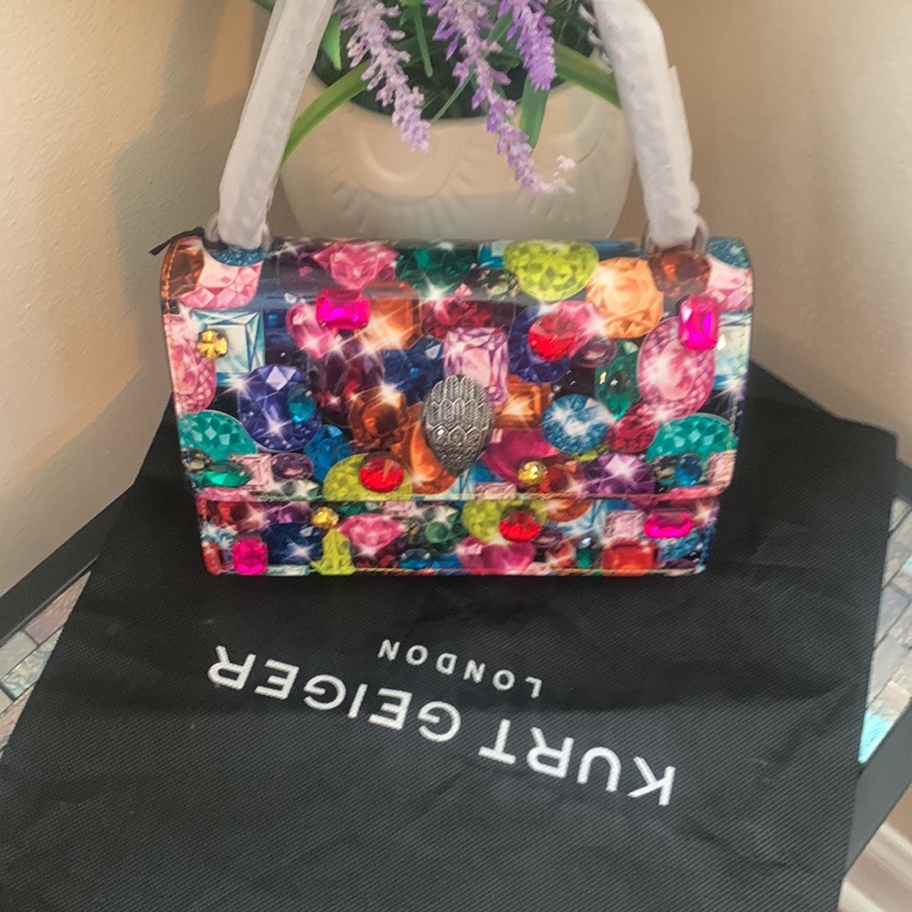 Kurt Geiger London Small Shoreditch Embellished Leather Crossbody Bag - Picture 17 of 17